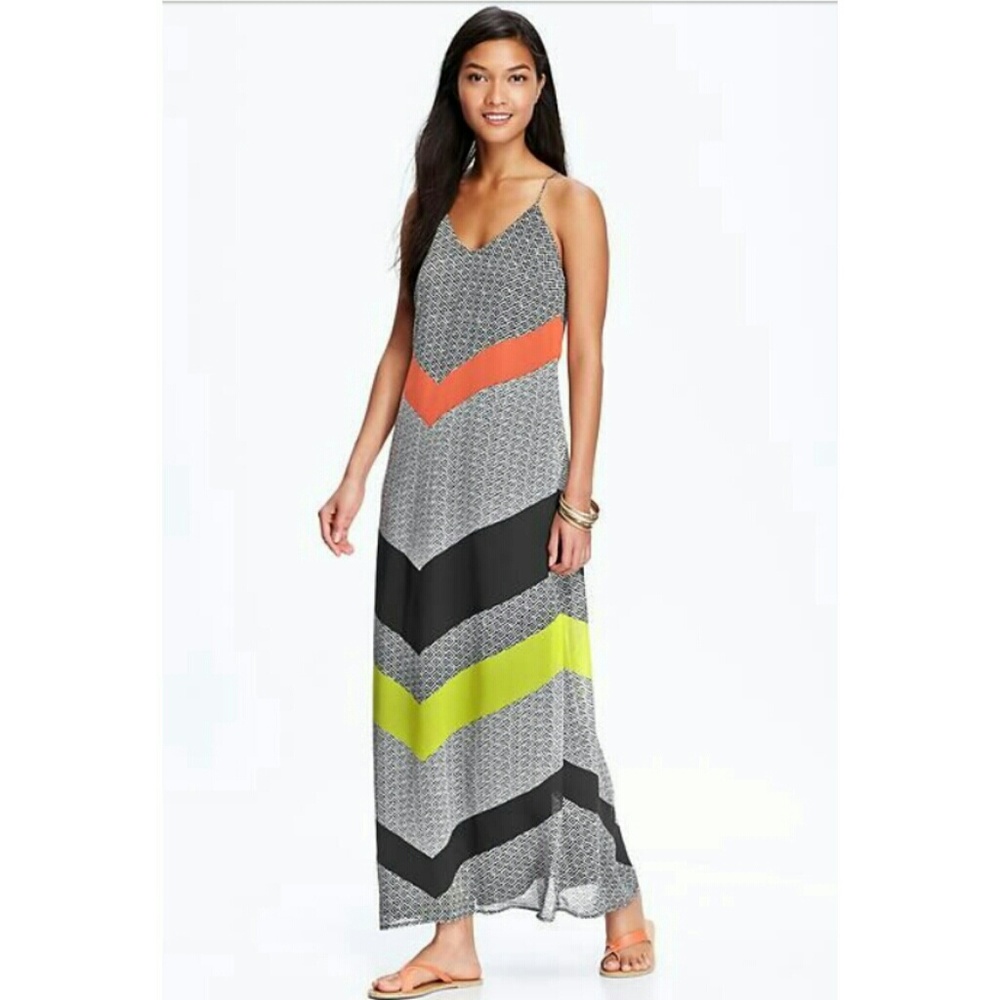 OLD NAVY Colorblock Maxi Dress L